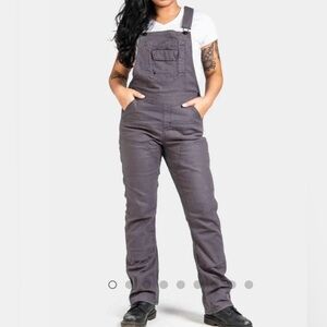Dovetail Workwear Freshley Gray Canvas Overalls
